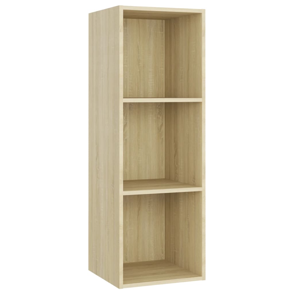 3 db sonoma-tölgyszínű forgácslap tv-szekrény 107 x 35 x 37 cm