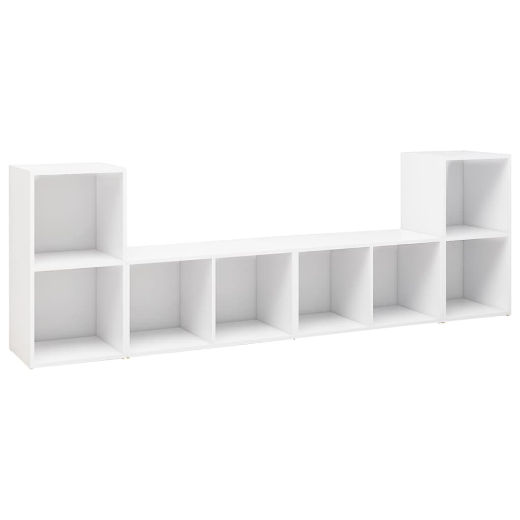4 db fehér forgácslap tv-szekrény 72 x 35 x 36,5 cm 4 db fehér forgácslap tv-szekrény 72 x 35 x 36,5 cm