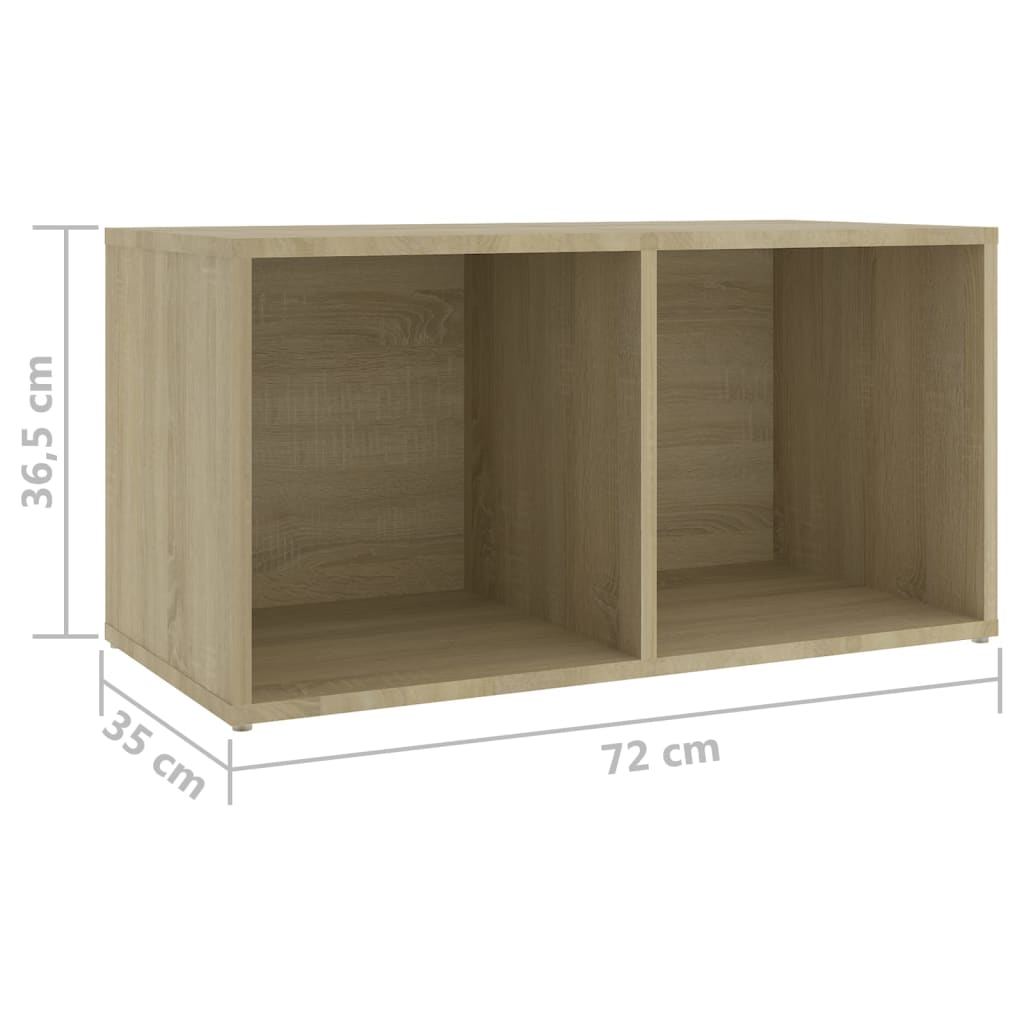 4 db sonoma-tölgyszínű forgácslap tv-szekrény 72 x 35 x 36,5 cm