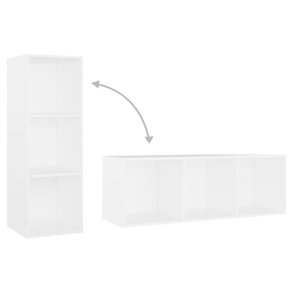 4 db fehér forgácslap tv-szekrény 107 x 35 x 37 cm 4 db fehér forgácslap tv-szekrény 107 x 35 x 37 cm