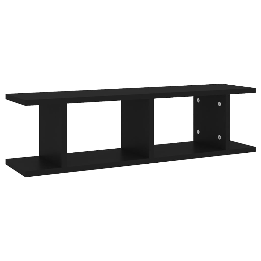 2 db fekete forgácslap fali polc 78 x 18 x 20 cm 2 db fekete forgácslap fali polc 78 x 18 x 20 cm