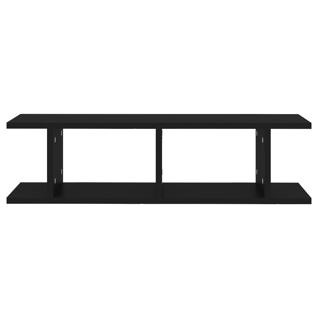 2 db fekete forgácslap fali polc 78 x 18 x 20 cm 2 db fekete forgácslap fali polc 78 x 18 x 20 cm