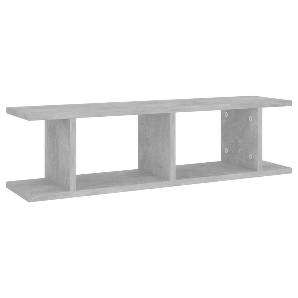 2 db betonszürke forgácslap fali polc 78 x 18 x 20 cm
