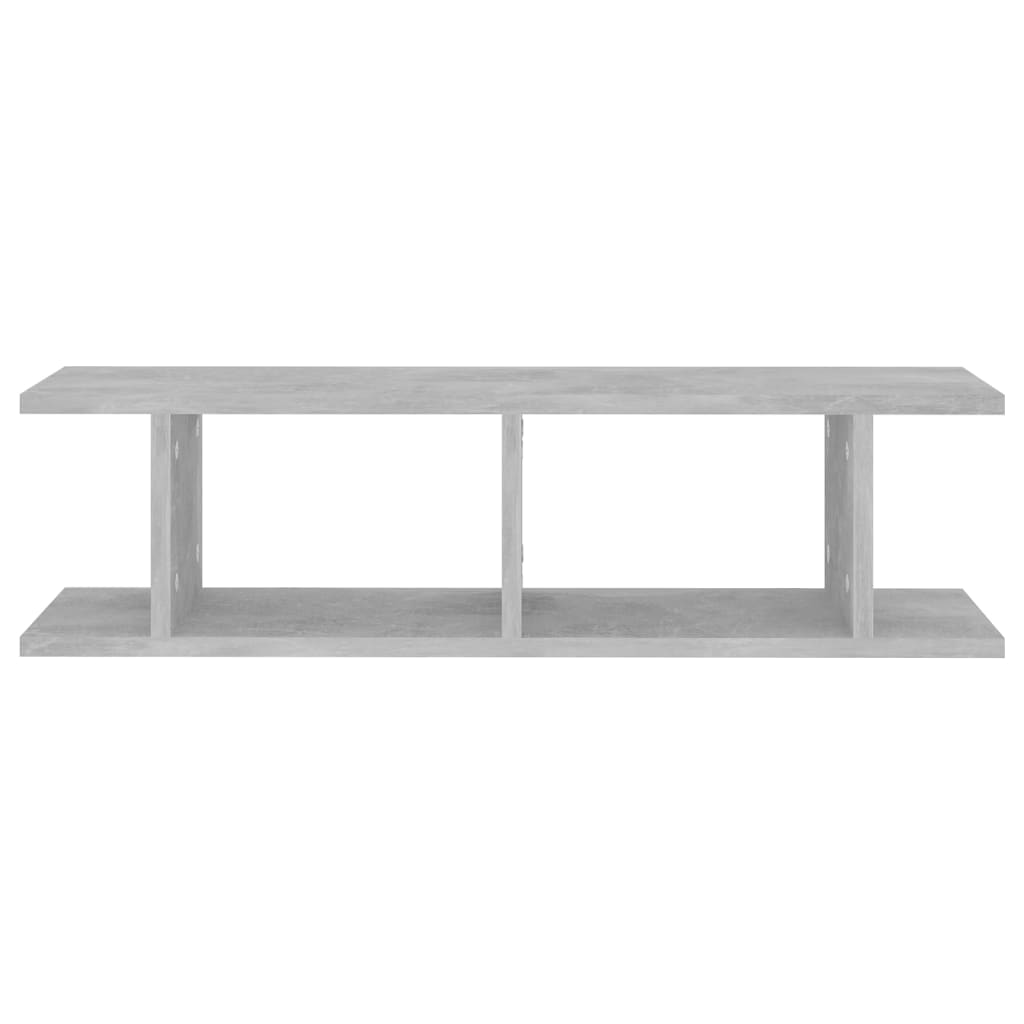2 db betonszürke forgácslap fali polc 78 x 18 x 20 cm