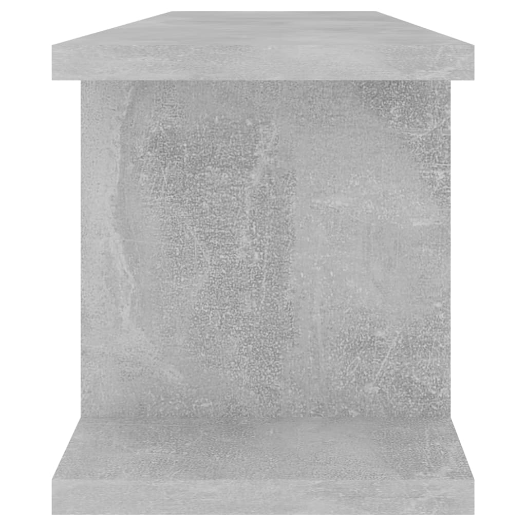 2 db betonszürke forgácslap fali polc 78 x 18 x 20 cm