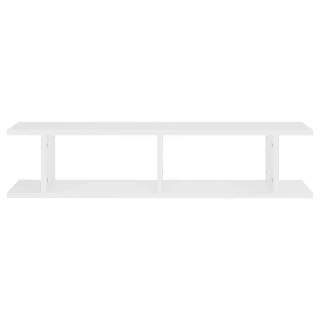 2 db fehér forgácslap fali polc 90 x 18 x 20 cm