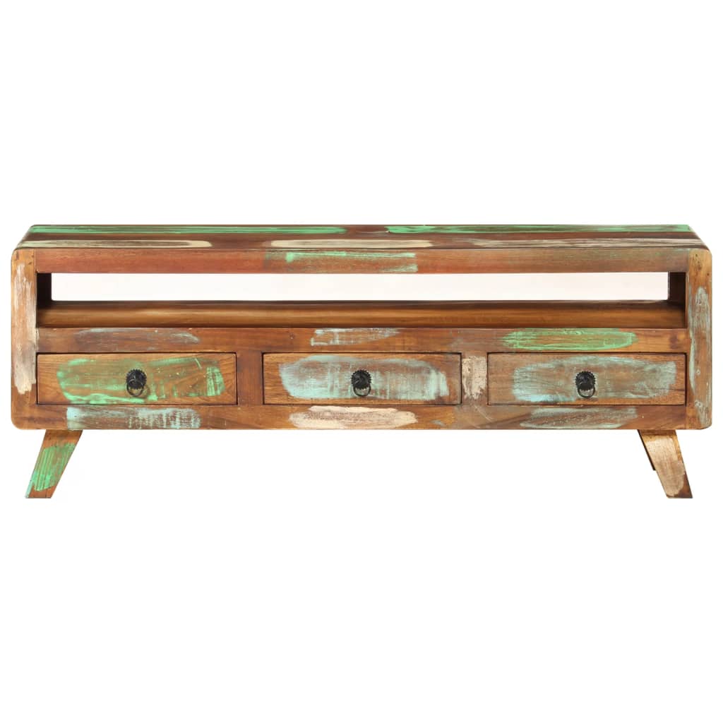 Többszínű tömör újrahasznosított fa tv-szekrény 110x30x40 cm Többszínű tömör újrahasznosított fa tv-szekrény 110x30x40 cm