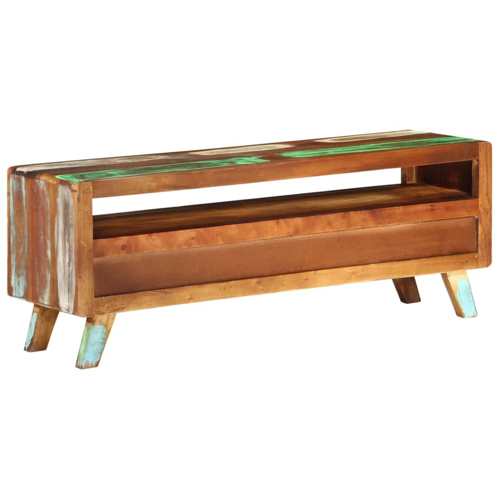 Többszínű tömör újrahasznosított fa tv-szekrény 110x30x40 cm Többszínű tömör újrahasznosított fa tv-szekrény 110x30x40 cm