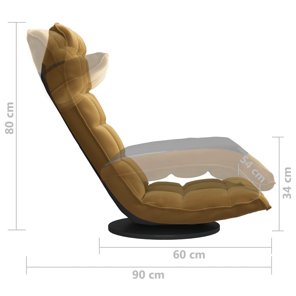 Barna bársony forgó padlószék