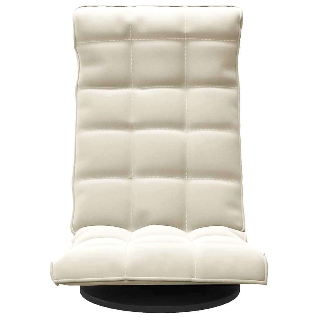 Krémszínű bársony forgó matracszék