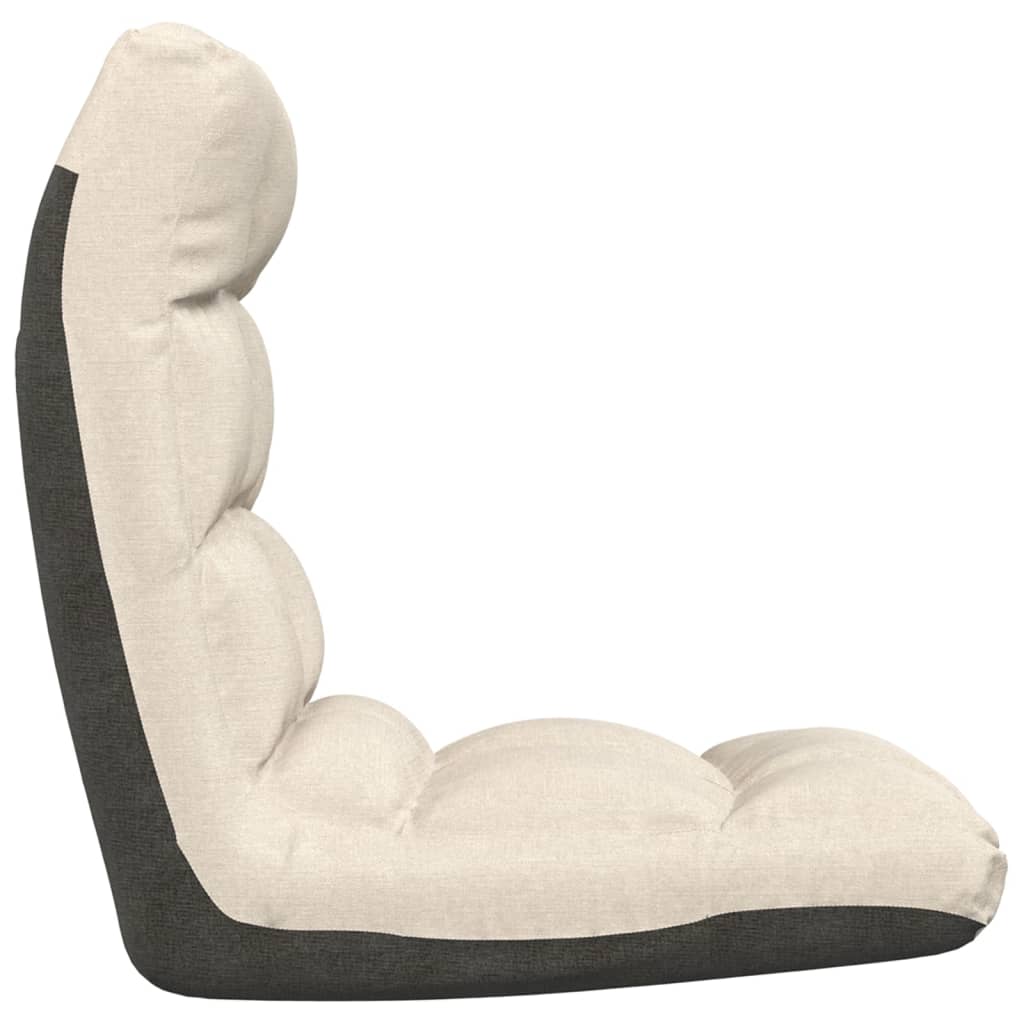 Krémszínű szövet összecsukható matracszék