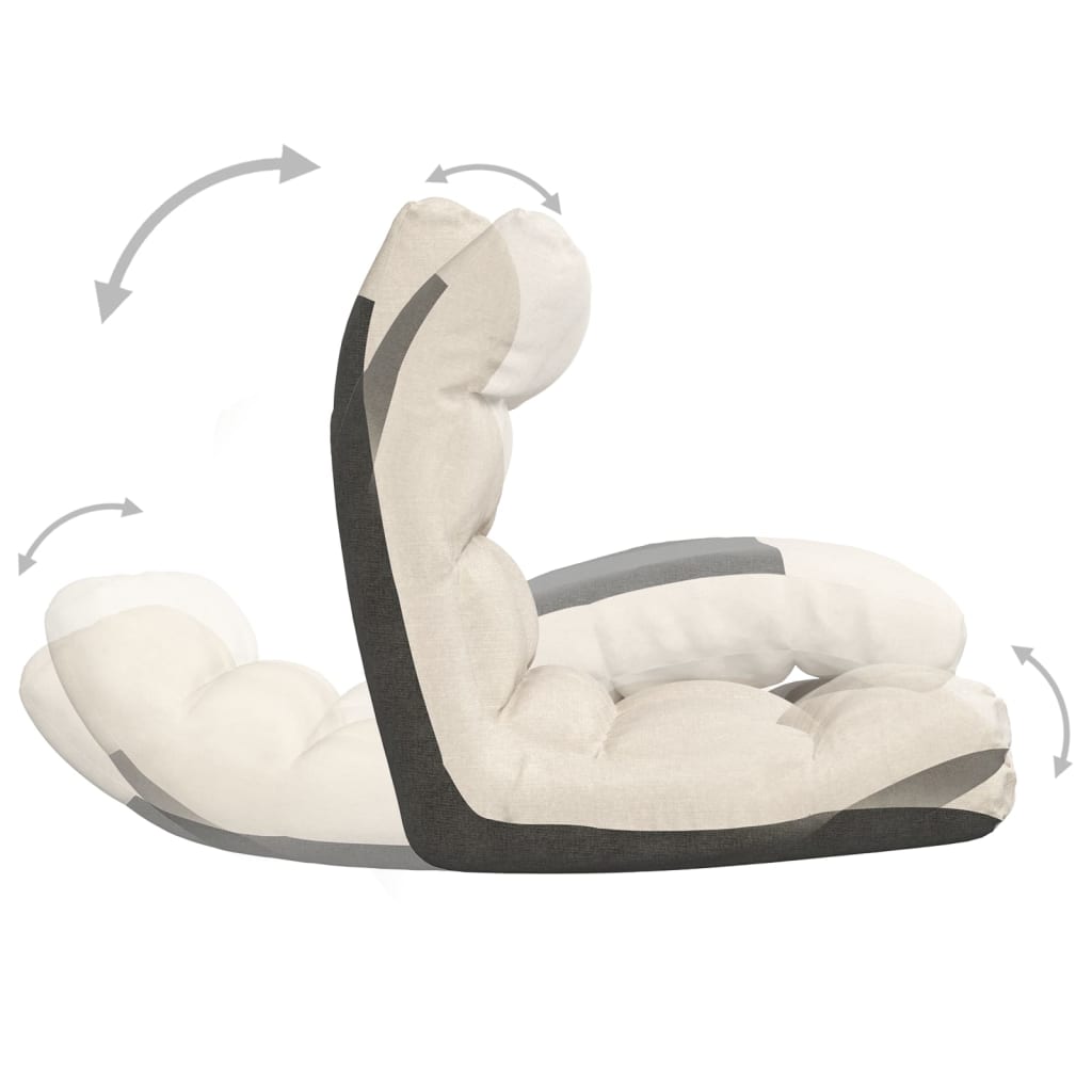 Krémszínű szövet összecsukható matracszék