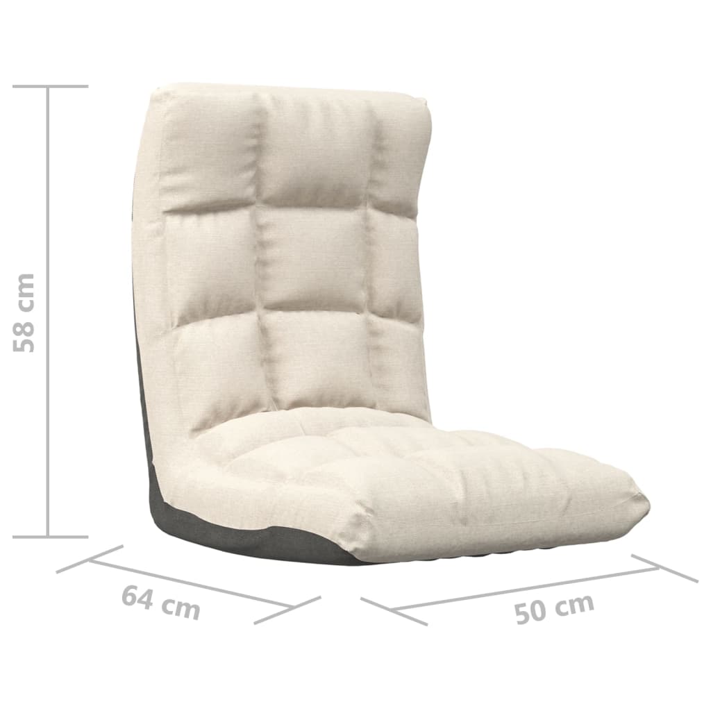 Krémszínű szövet összecsukható matracszék