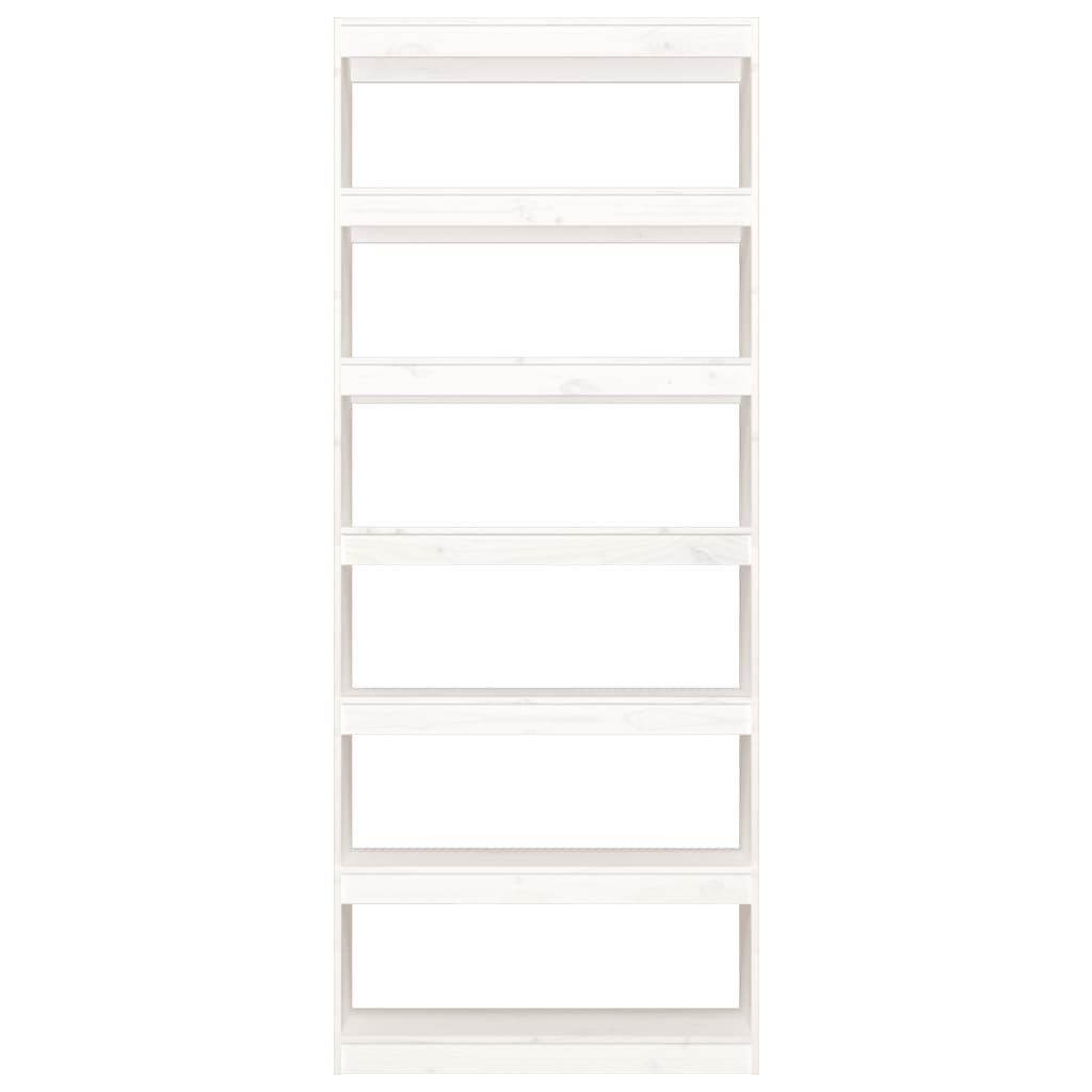 Fehér fenyőfa könyvszekrény/térelválasztó 80 x 30 x 199,5 cm