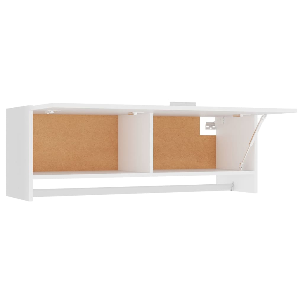 Fehér forgácslap ruhásszekrény 100 x 32,5 x 35 cm