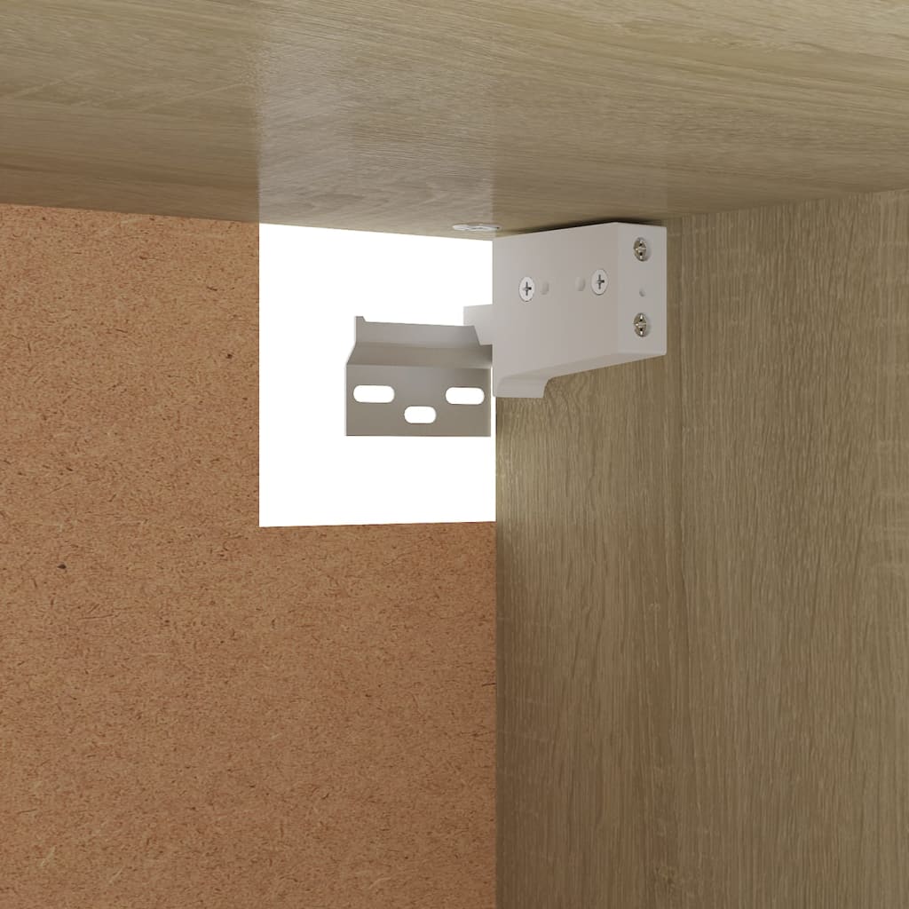 Sonoma-tölgyszínű forgácslap ruhásszekrény 100 x 32,5 x 35 cm