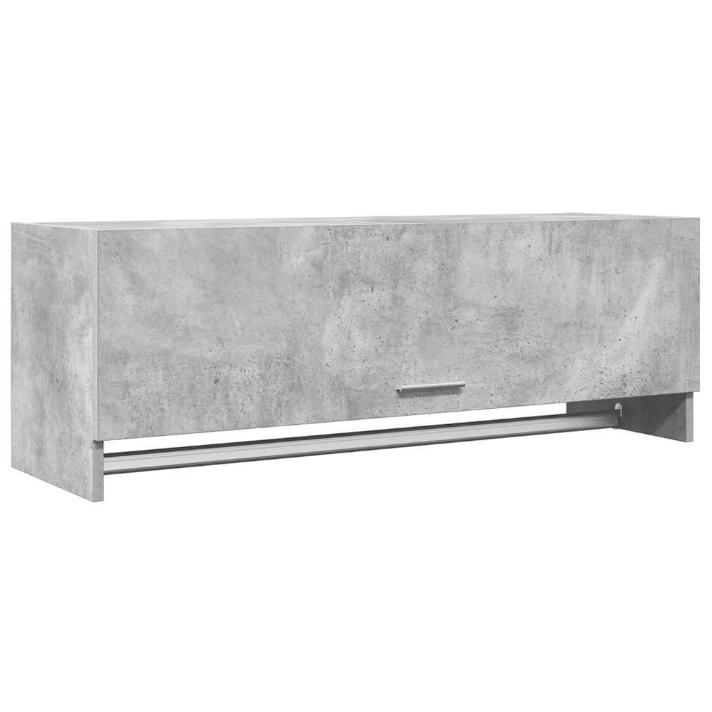 Betonszürke szerelt fa ruhásszekrény 100 x 32,5 x 35 cm
