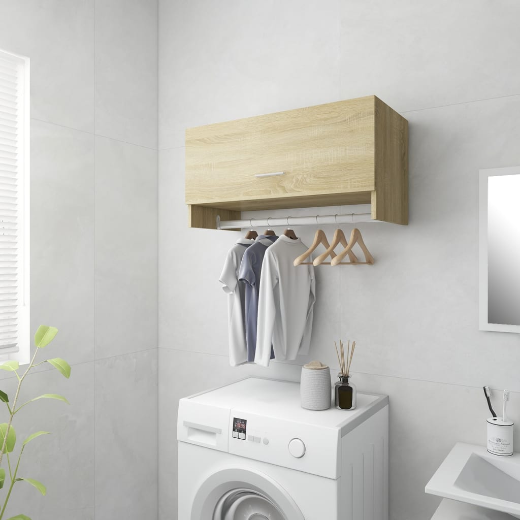 Sonoma-tölgyszínű forgácslap ruhásszekrény 70 x 32,5 x 35 cm