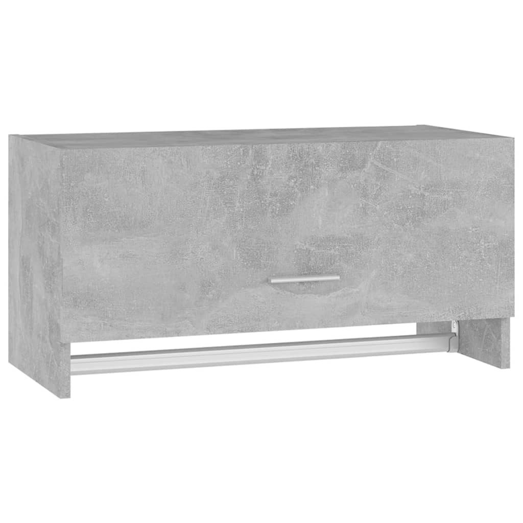 Betonszürke forgácslap ruhásszekrény 70 x 32,5 x 35 cm