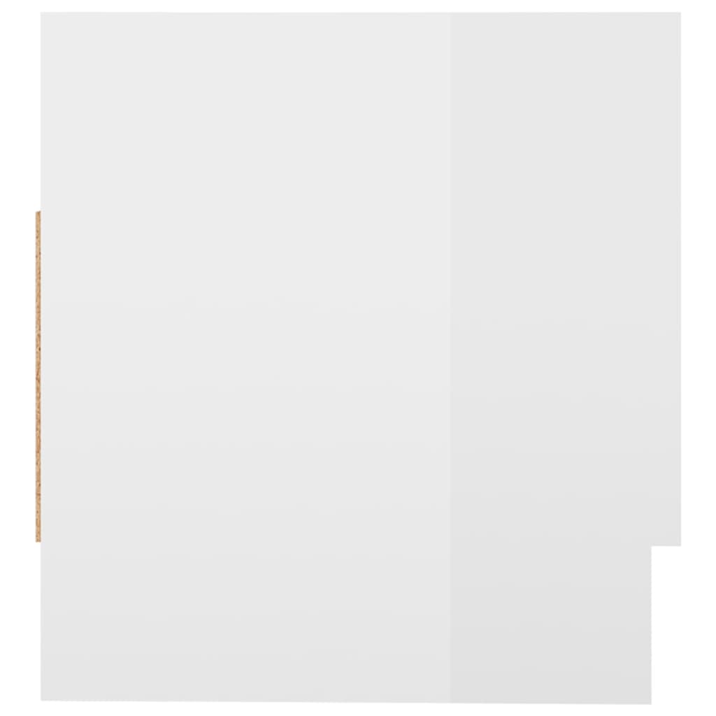 Magasfényű fehér forgácslap ruhásszekrény 70 x 32,5 x 35 cm