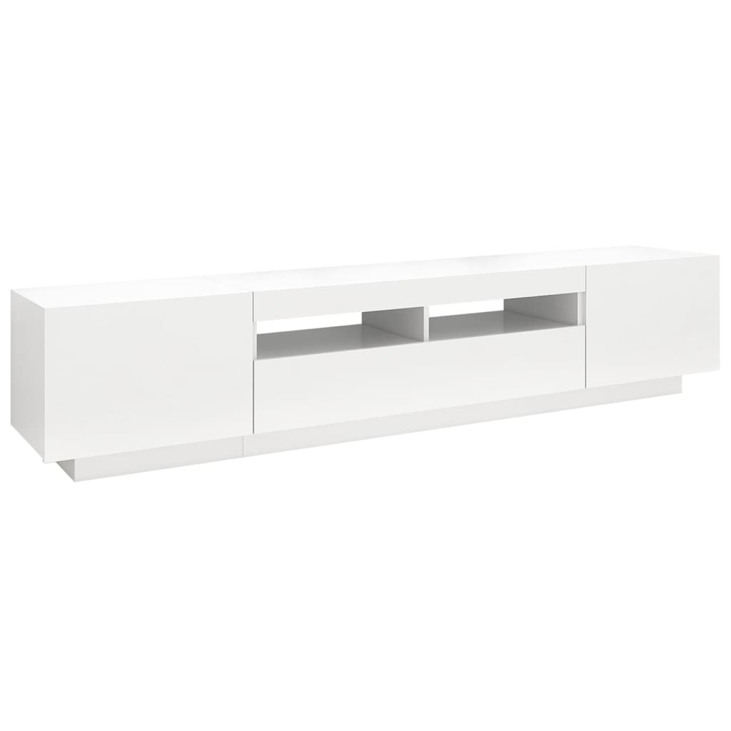 Fehér tv-szekrény led-lámpákkal 200 x 35 x 40 cm Fehér tv-szekrény led-lámpákkal 200 x 35 x 40 cm