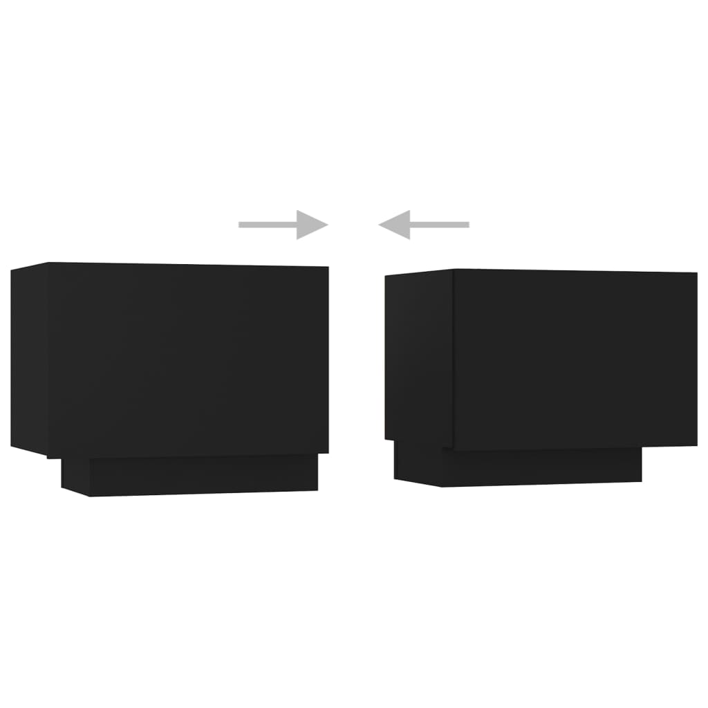 Fekete tv-szekrény led-lámpákkal 200 x 35 x 40 cm