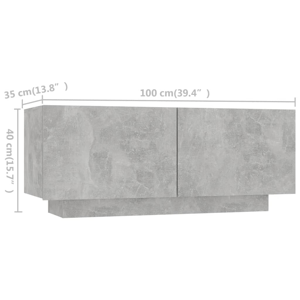 Betonszürke tv-szekrény led-lámpákkal 260 x 35 x 40 cm Betonszürke tv-szekrény led-lámpákkal 260 x 35 x 40 cm