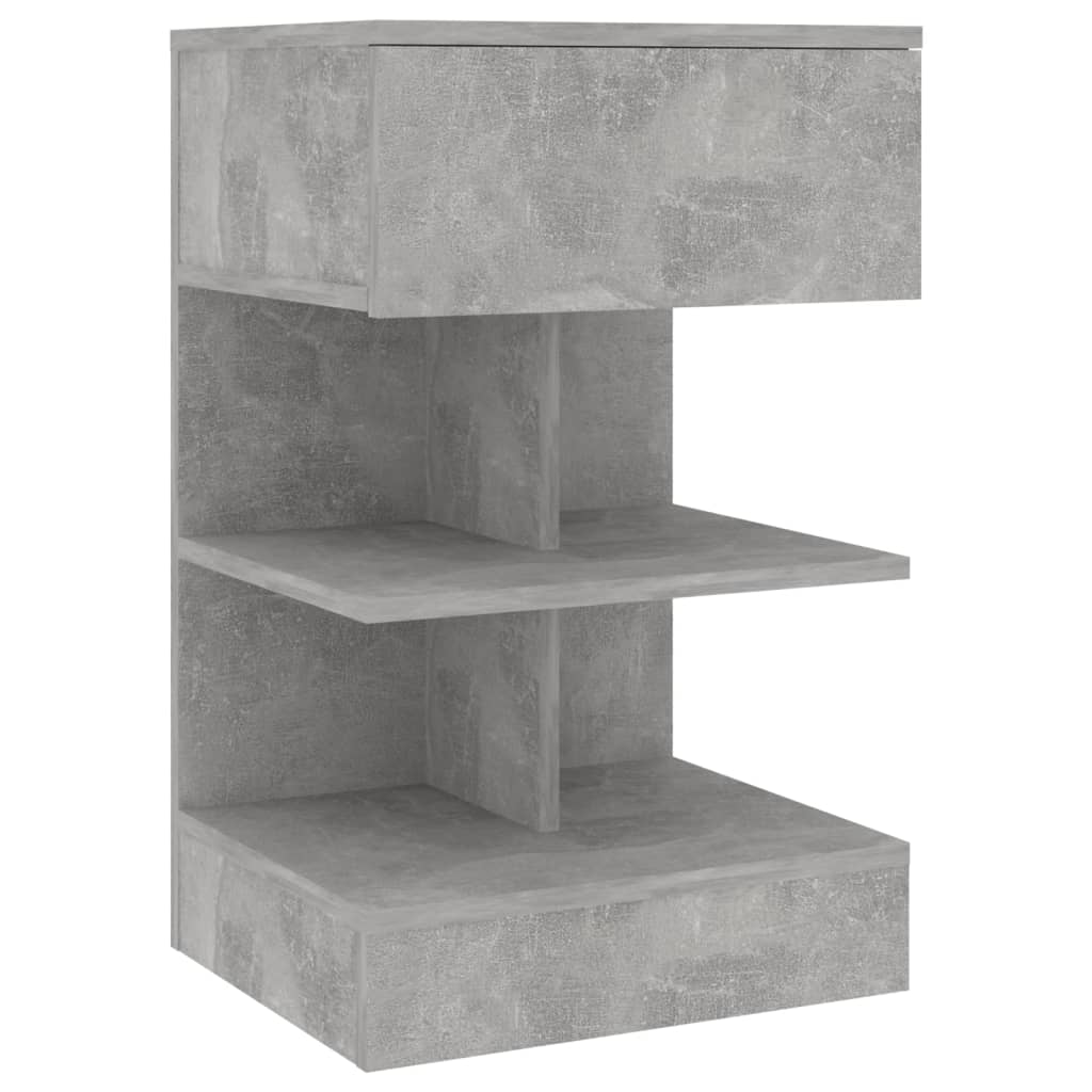 2 db betonszürke éjjeliszekrény 40 x 35 x 65 cm