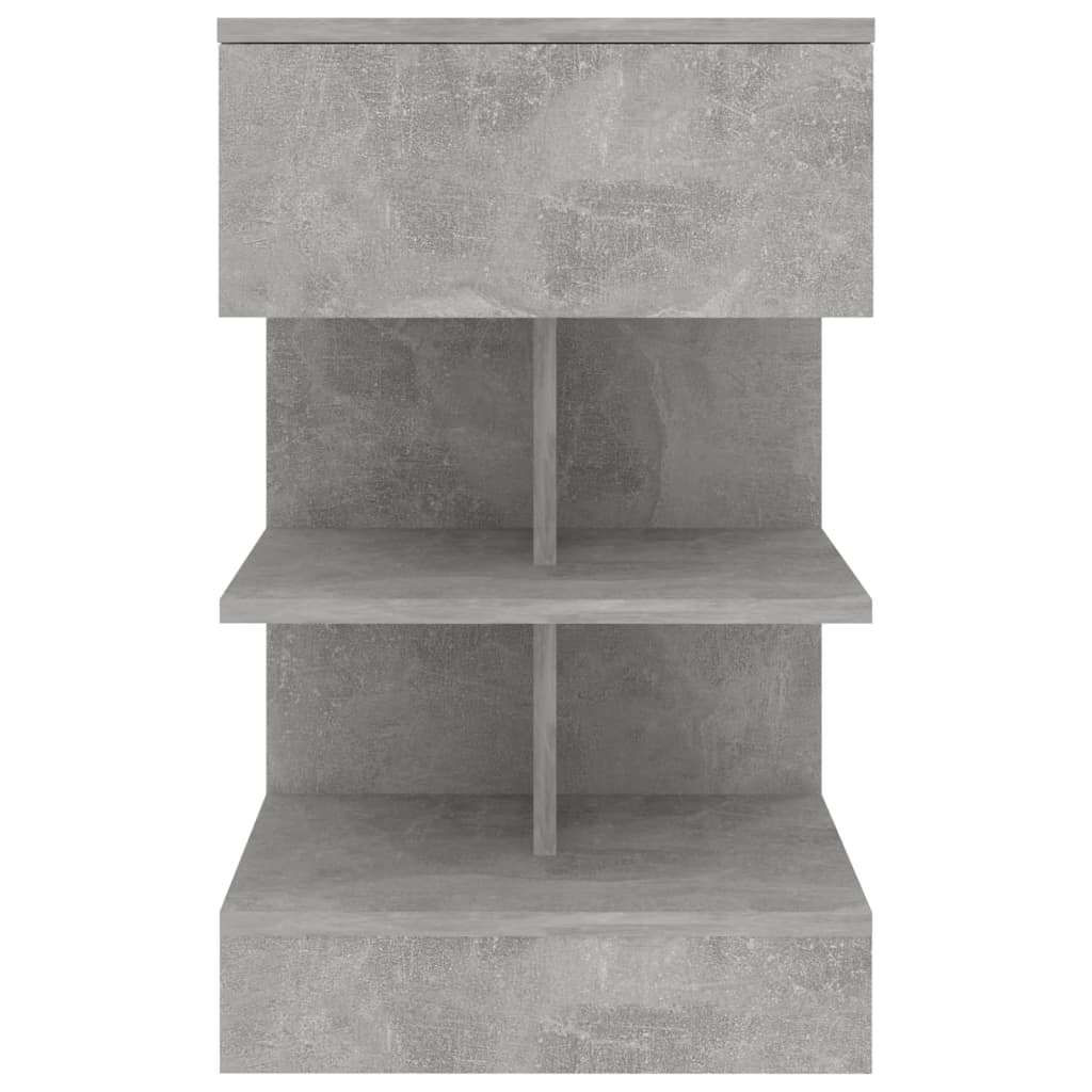 2 db betonszürke éjjeliszekrény 40 x 35 x 65 cm