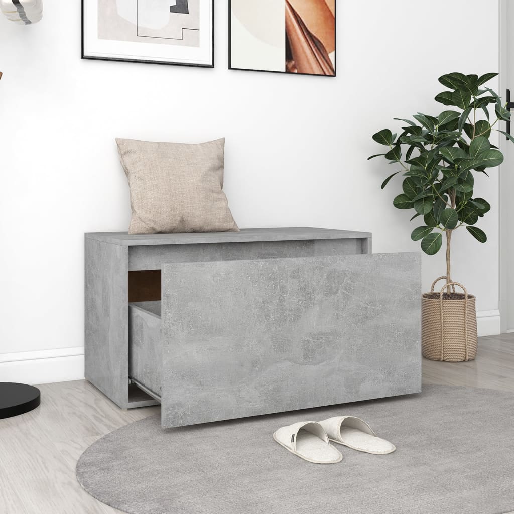 Betonszürke forgácslap előszobapad 80 x 40 x 45 cm Betonszürke forgácslap előszobapad 80 x 40 x 45 cm