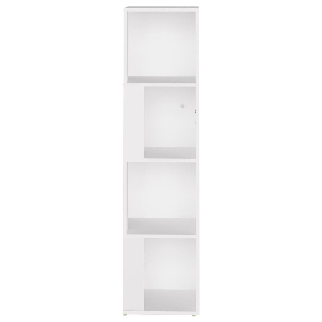 Fehér forgácslap sarokszekrény 33 x 33 x 132 cm