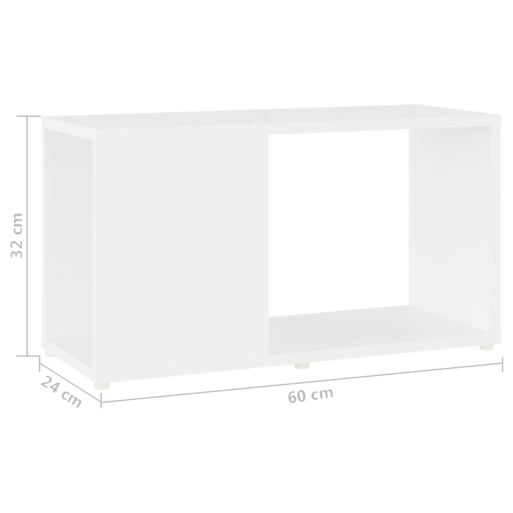 Fehér forgácslap tv-szekrény 60 x 24 x 32 cm Fehér forgácslap tv-szekrény 60 x 24 x 32 cm
