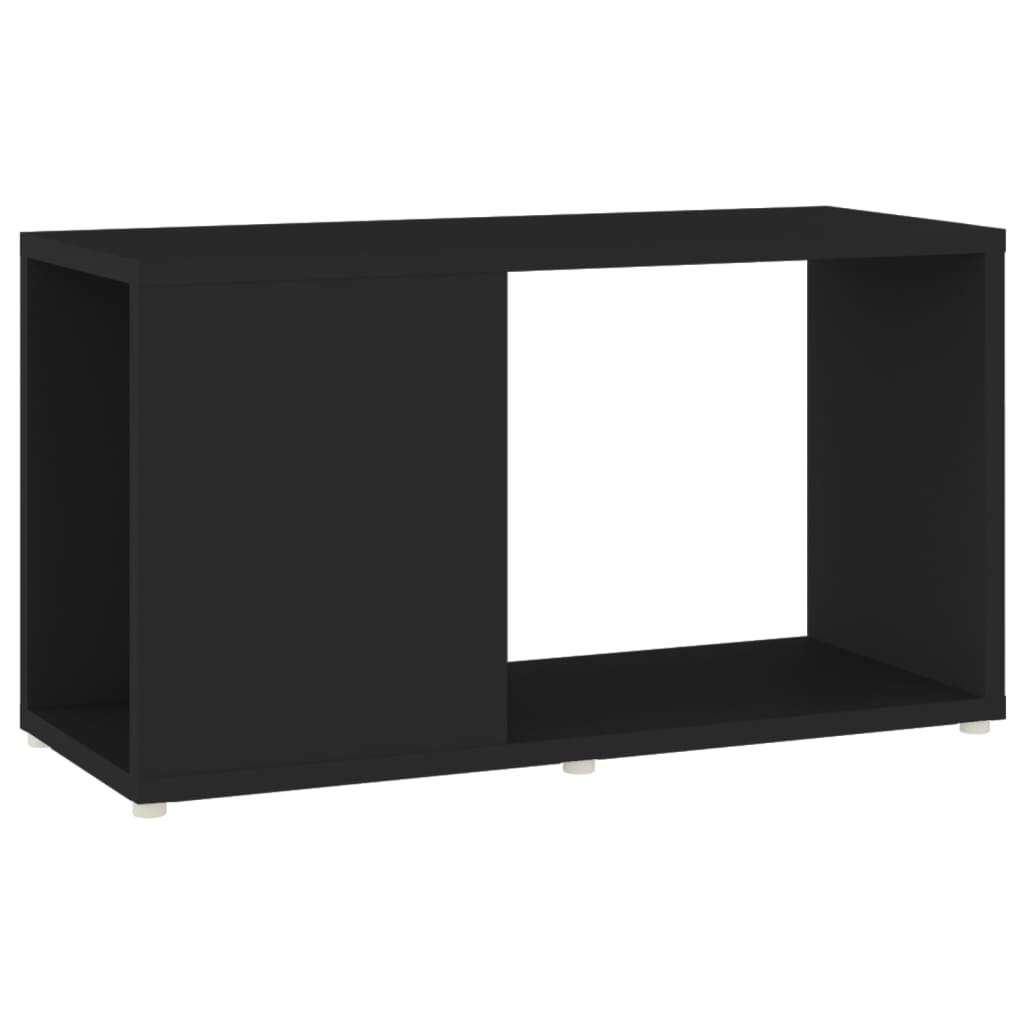 Fekete forgácslap tv-szekrény 60 x 24 x 32 cm Fekete forgácslap tv-szekrény 60 x 24 x 32 cm