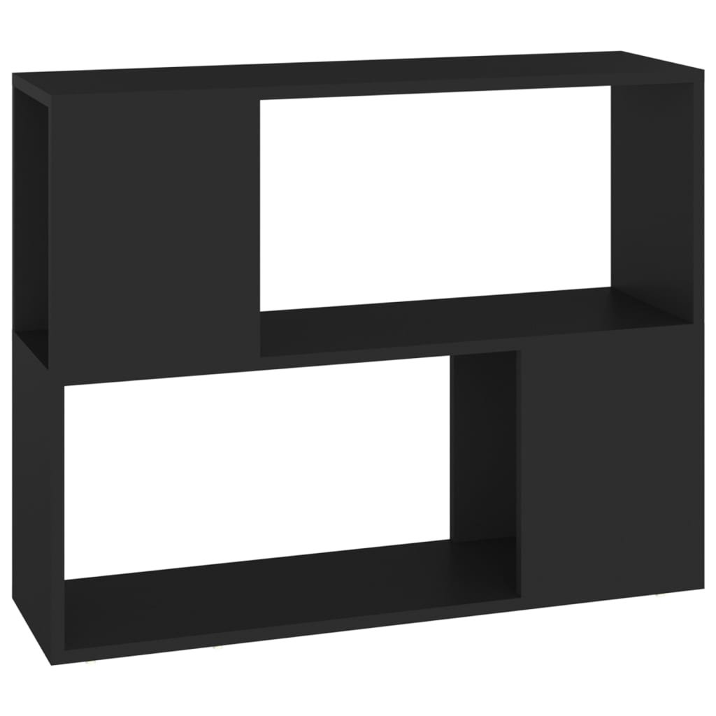Fekete forgácslap tv-szekrény 80 x 24 x 63 cm Fekete forgácslap tv-szekrény 80 x 24 x 63 cm