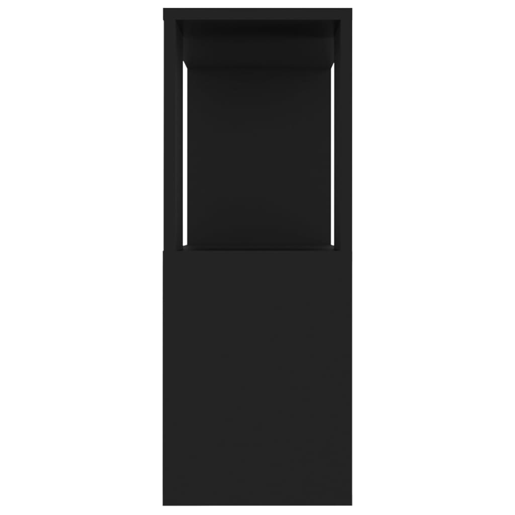Fekete forgácslap tv-szekrény 80 x 24 x 63 cm Fekete forgácslap tv-szekrény 80 x 24 x 63 cm