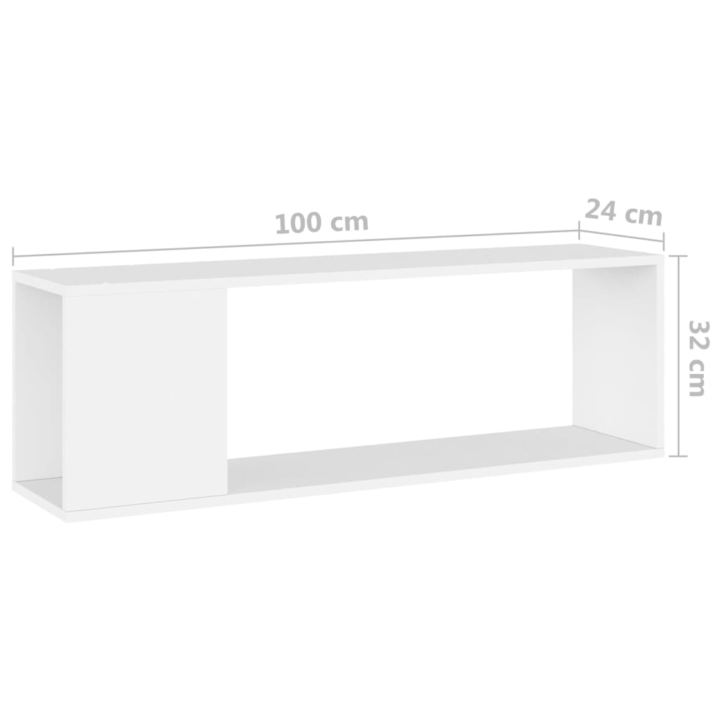 Fehér forgácslap tv-szekrény 100 x 24 x 32 cm Fehér forgácslap tv-szekrény 100 x 24 x 32 cm