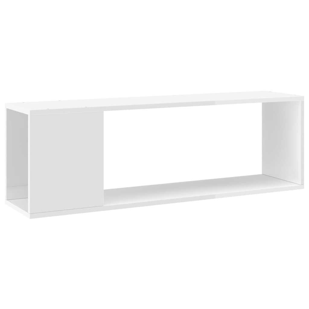 Magasfényű fehér forgácslap tv-szekrény 100 x 24 x 32 cm Magasfényű fehér forgácslap tv-szekrény 100 x 24 x 32 cm
