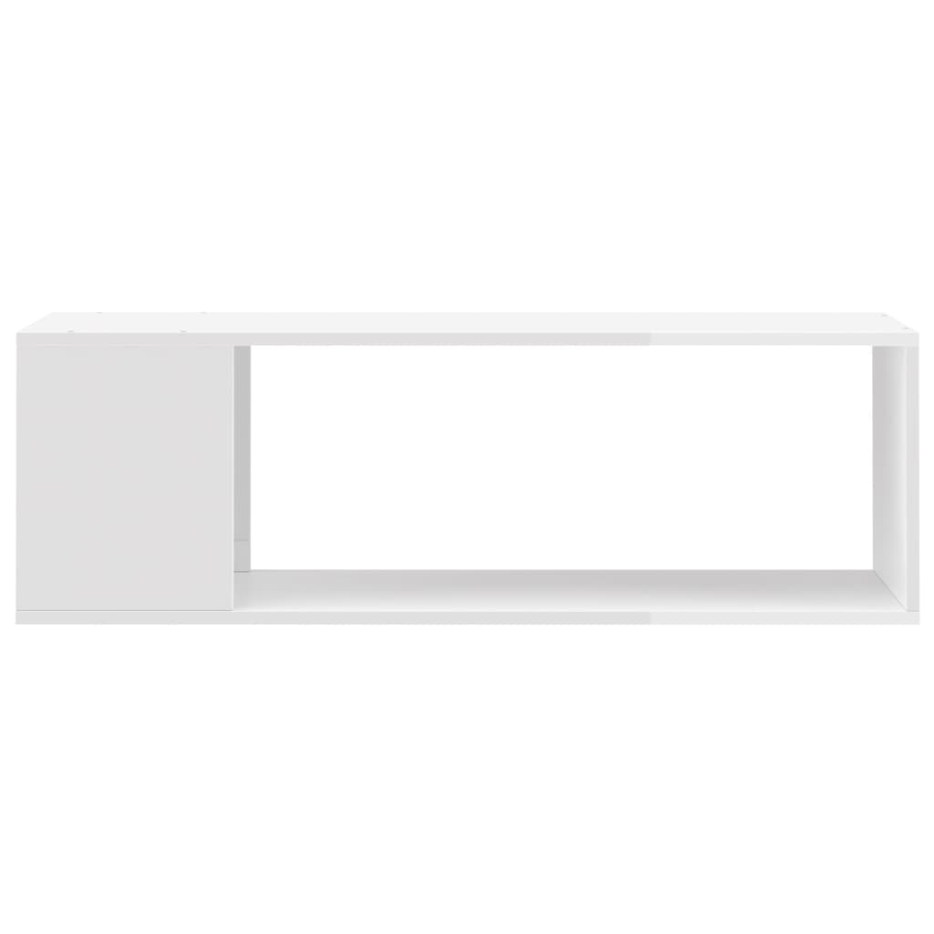 Magasfényű fehér forgácslap tv-szekrény 100 x 24 x 32 cm Magasfényű fehér forgácslap tv-szekrény 100 x 24 x 32 cm