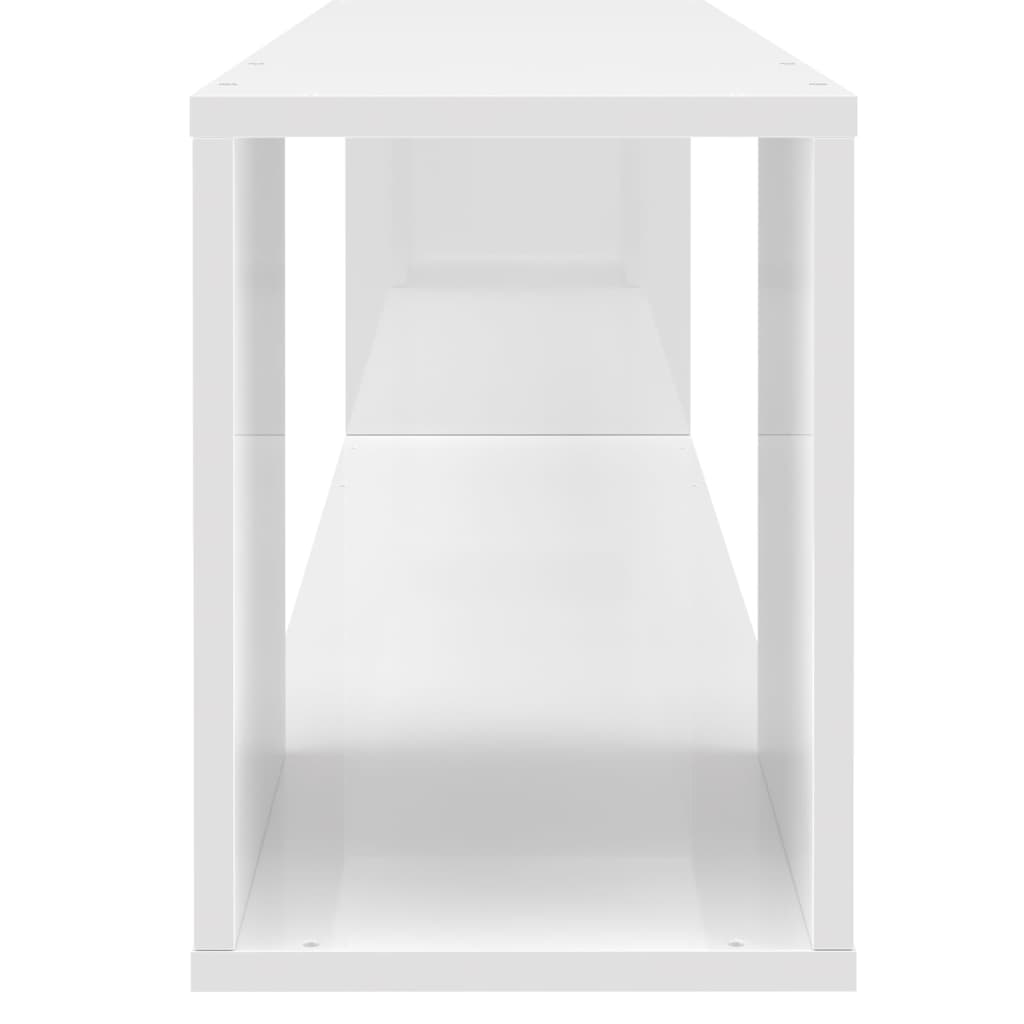 Magasfényű fehér forgácslap tv-szekrény 100 x 24 x 32 cm Magasfényű fehér forgácslap tv-szekrény 100 x 24 x 32 cm