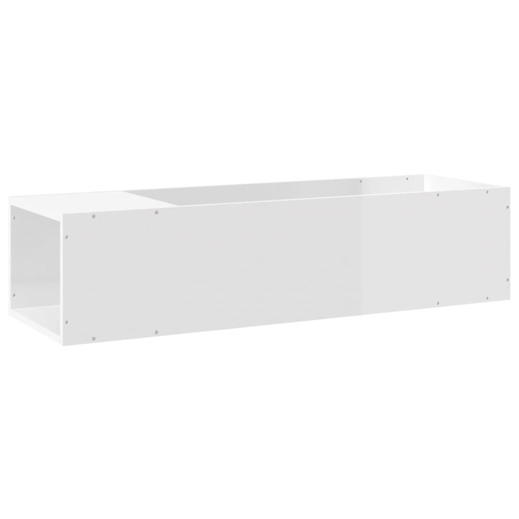 Magasfényű fehér forgácslap tv-szekrény 100 x 24 x 32 cm Magasfényű fehér forgácslap tv-szekrény 100 x 24 x 32 cm