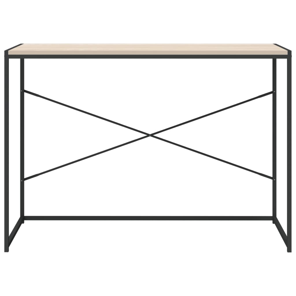 Fekete-tölgyszínű forgácslap számítógépasztal 110 x 60 x 70 cm