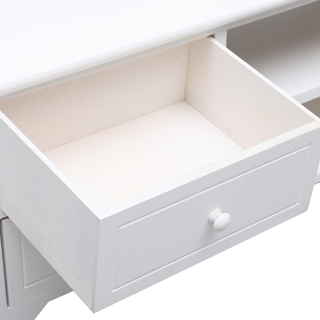 Fehér tömör császárfa tv-szekrény 108 x 30 x 40 cm Fehér tömör császárfa tv-szekrény 108 x 30 x 40 cm