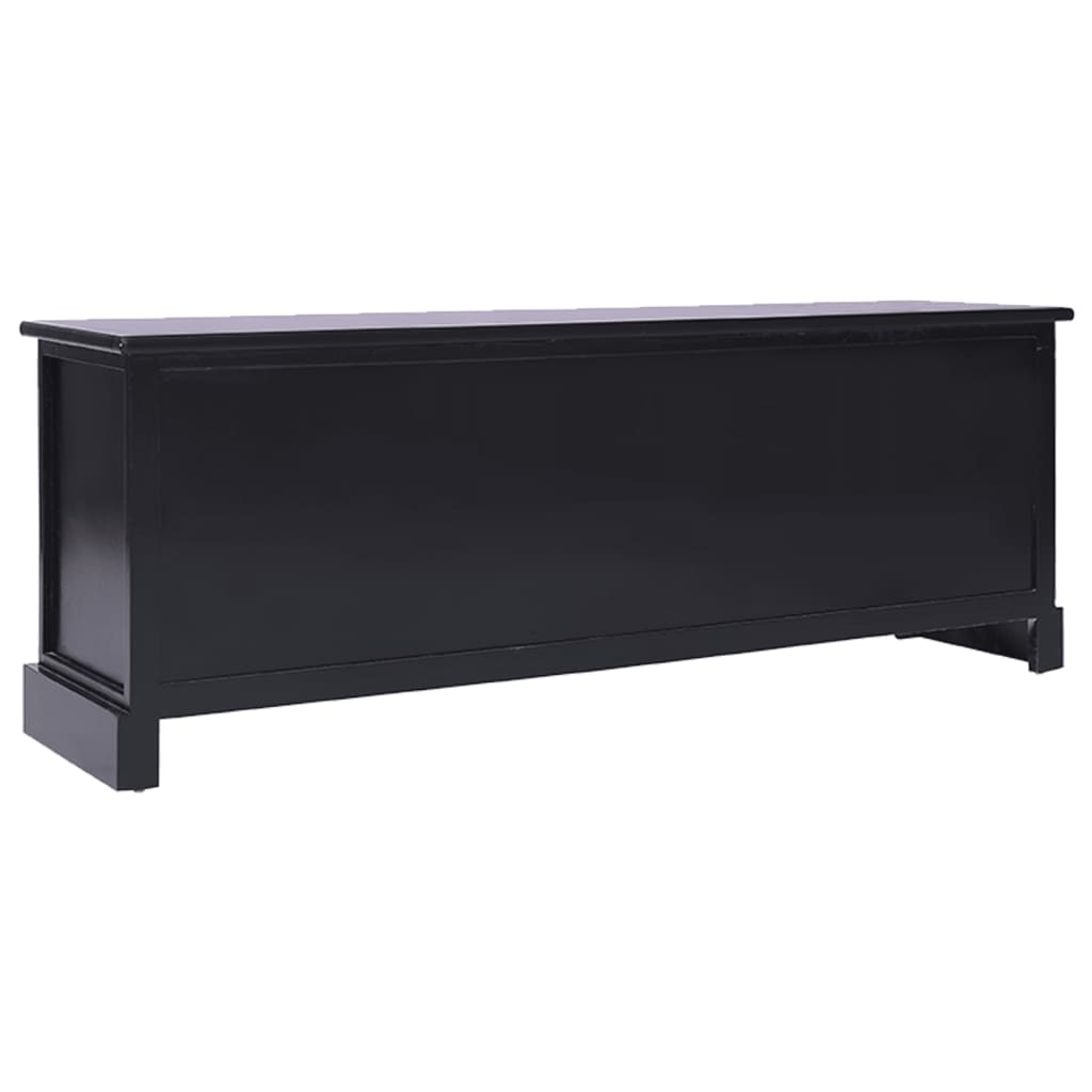 Fekete tömör császárfa tv-szekrény 108 x 30 x 40 cm