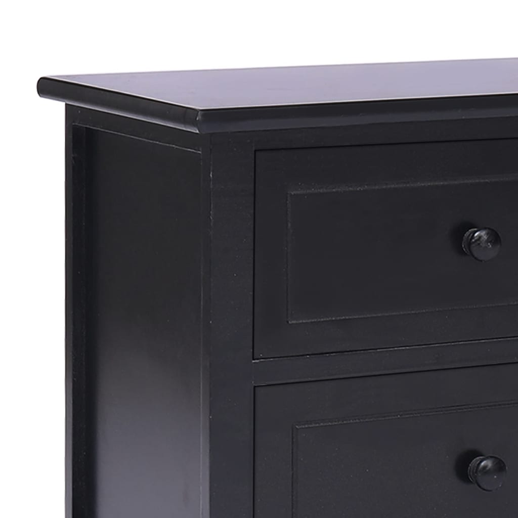 Fekete tömör császárfa tv-szekrény 108 x 30 x 40 cm