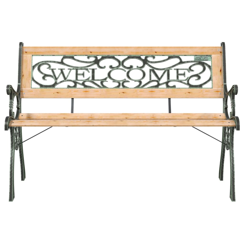Tömör fenyőfa kerti pad 122 cm