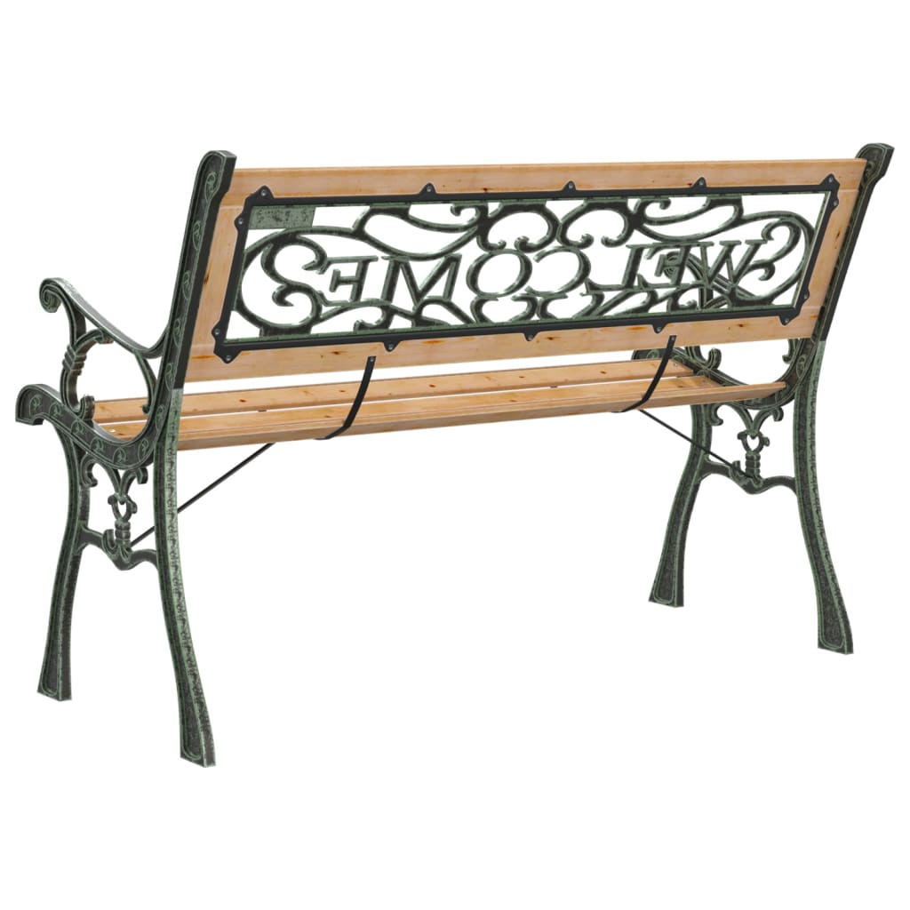 Tömör fenyőfa kerti pad 122 cm