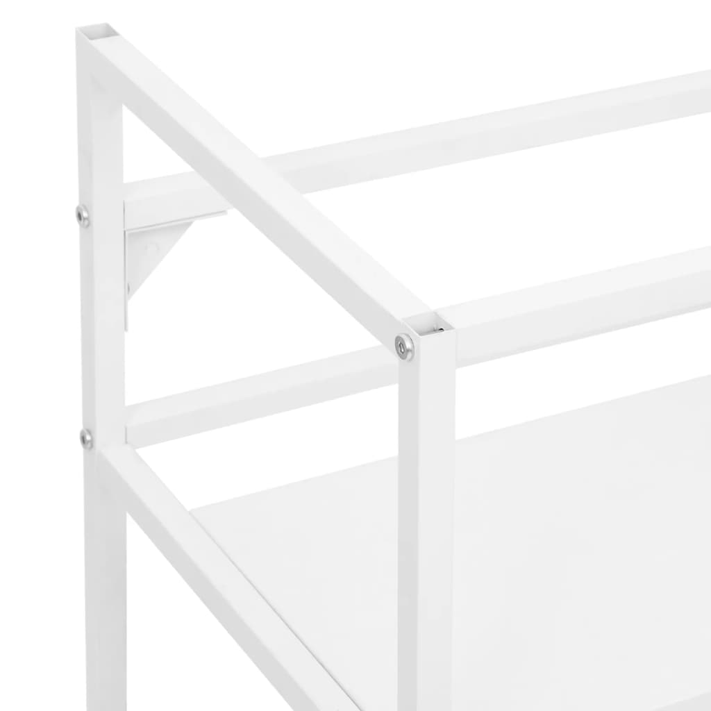 Fehér vas fürdőszobai mosdókagylókeret 40 x 38 x 83 cm