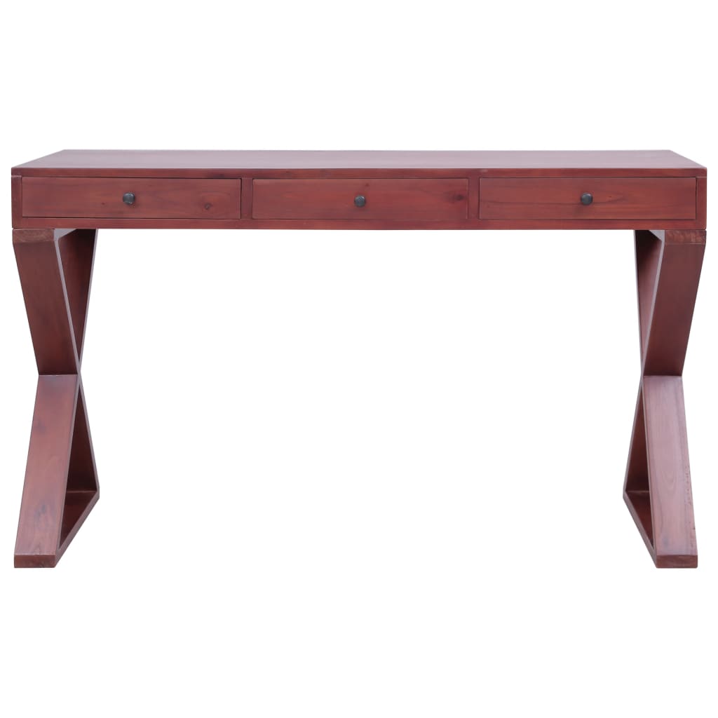 Barna tömör mahagóni számítógépasztal 115 x 47 x 77 cm