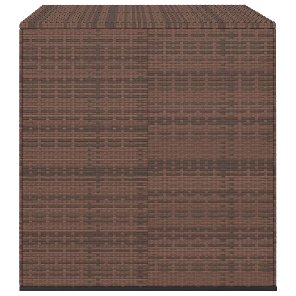 Barna polietilén rattan kerti párnatartó láda 100x97,5x104 cm