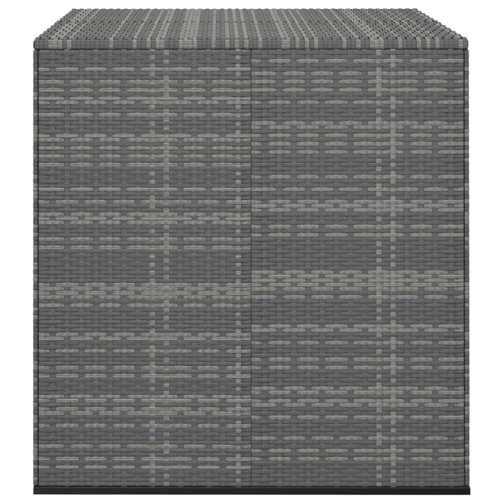Szürke polietilén rattan kerti párnatartó láda 100x97,5x104 cm